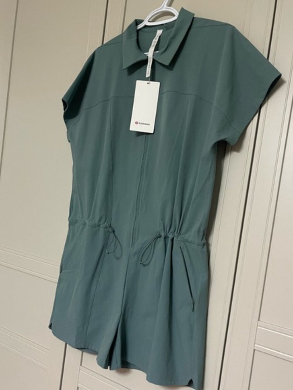 NWT Lululemon Stretch Rib Pocketed Romper in Tidewater Teal - Picture 4 of 9